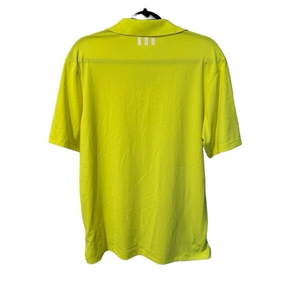 ADIDAS Men’s Neon Yellow Golf Polo T-Shirt Size Medium - Picture 4 of 5